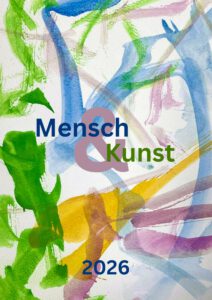 Kalender Titelblatt mit einem künstlerischen Aquarell in Pastellfarben